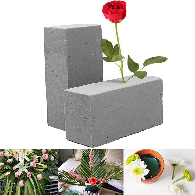 Floral Foam Block Flower Dry Foam Bricks Wedding DIY Flower Holder  Artificial Handle Bridal Roses Foam